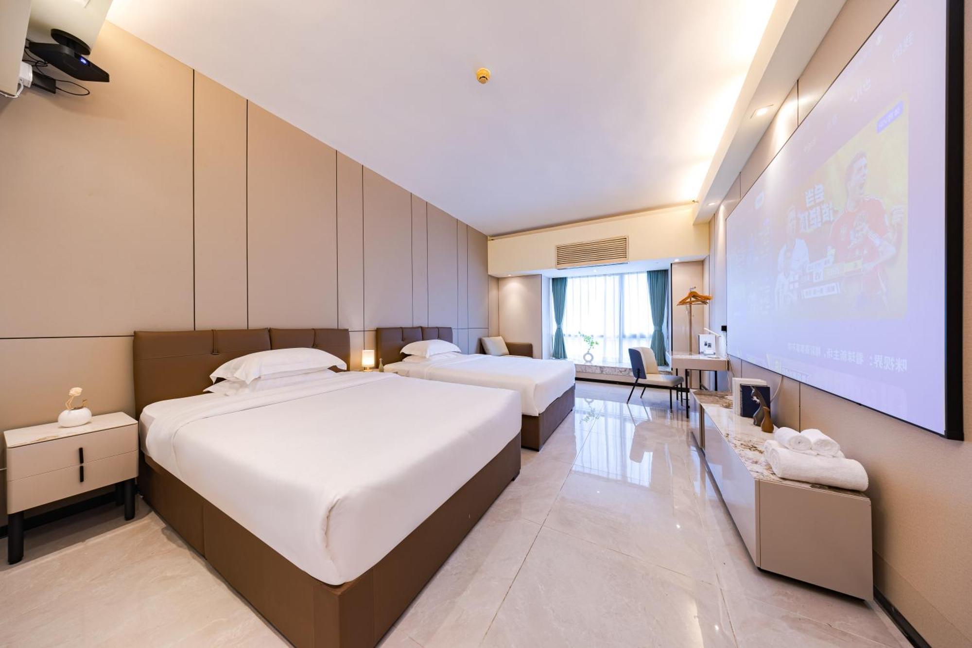 Yu Manju High-Floor Huge-Screen Audiovisual Hotel-Guangzhou Tower Zhujiang New Town Sports West Road Branch Exteriör bild