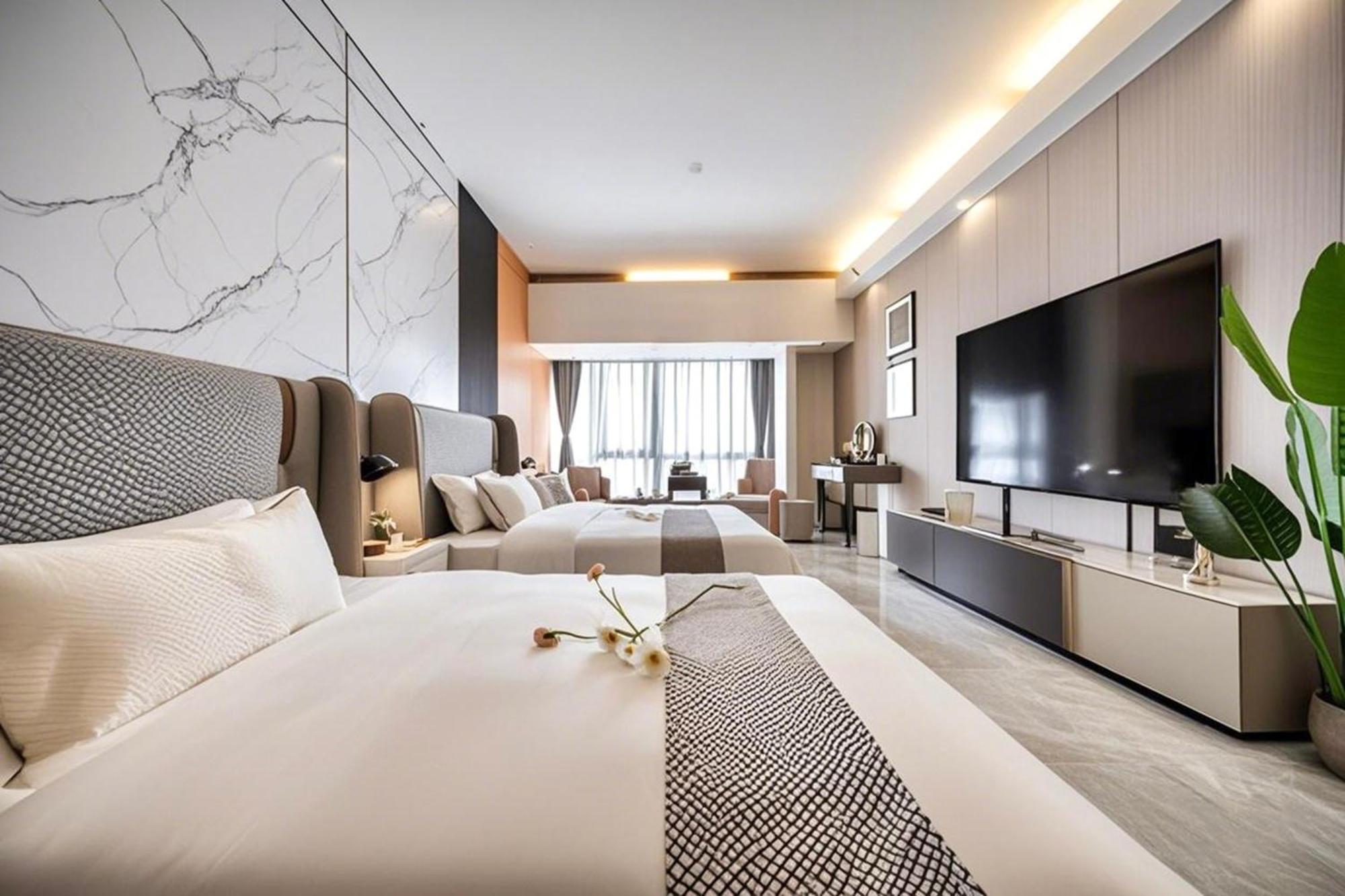 Yu Manju High-Floor Huge-Screen Audiovisual Hotel-Guangzhou Tower Zhujiang New Town Sports West Road Branch Exteriör bild
